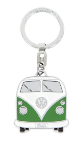 VW Bulli T1 Zöld Fémkulcstartó