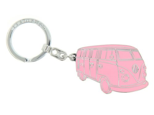 VW Bulli Bus rózsaszín kulcstartó