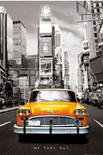 New York Taxi fali dekor kép
